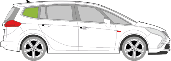 Afbeelding van Zijruit rechts Opel Zafira Tourer 