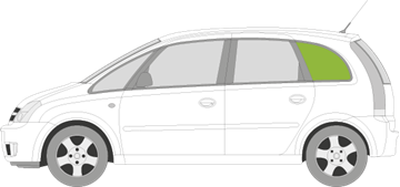 Afbeelding van Zijruit links Opel Meriva 