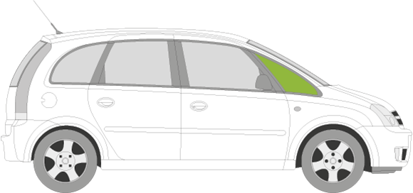 Afbeelding van Zijruit rechts Opel Meriva 