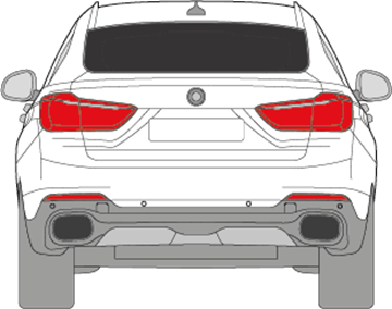 Afbeelding van Achterruit BMW X6 (DONKERE RUIT)