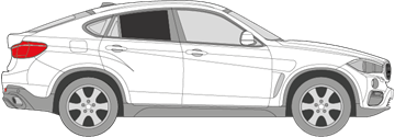 Afbeelding van Zijruit rechts BMW X6 (DONKERE RUIT)