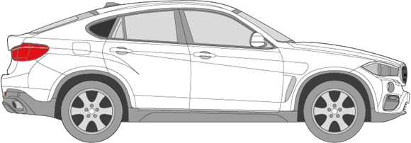 Afbeelding van Zijruit rechts BMW X6 (DONKERE RUIT)