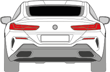 Afbeelding van Achterruit BMW 8-serie (DONKERE RUIT)