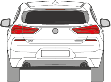 Afbeelding van Achterruit BMW X2 (DONKERE RUIT)