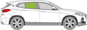 Afbeelding van Zijruit rechts BMW X2 