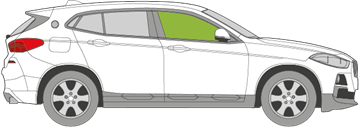 Afbeelding van Zijruit rechts BMW X2
