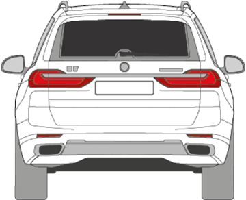 Afbeelding van Achterruit BMW X7 (DONKERE RUIT)
