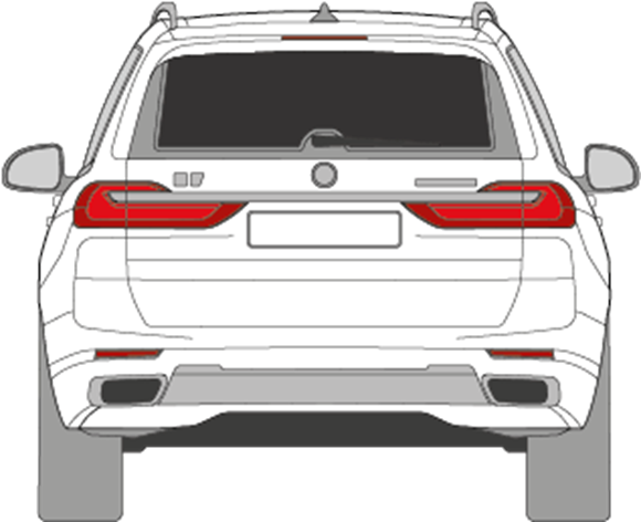Afbeelding van Achterruit BMW X7 (DONKERE RUIT)