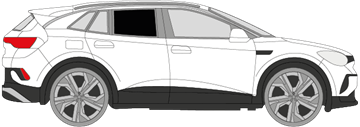 Afbeelding van Zijruit rechts Volkswagen ID.4 (DONKERE RUIT)