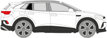 Afbeelding van Zijruit rechts Volkswagen ID.4 (DONKERE RUIT)