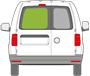 Afbeelding van Achterruit links Volkswagen Caddy met ontdooiing