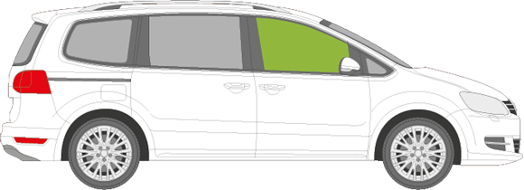 Afbeelding van Zijruit rechts Volkswagen Sharan