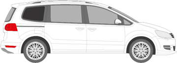 Afbeelding van Zijruit rechts Volkswagen Sharan (DONKERE RUIT)