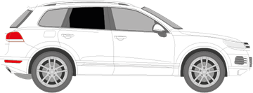 Afbeelding van Zijruit rechts Volkswagen Touareg (DONKERE RUIT)