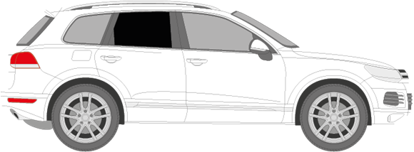 Afbeelding van Zijruit rechts Volkswagen Touareg (DONKERE RUIT)