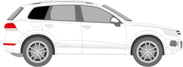 Afbeelding van Zijruit rechts Volkswagen Touareg (DONKERE RUIT)