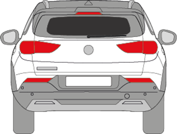 Afbeelding van Achterruit Opel Grandland X (DONKERE RUIT)