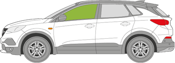 Afbeelding van Zijruit links Opel Grandland X 