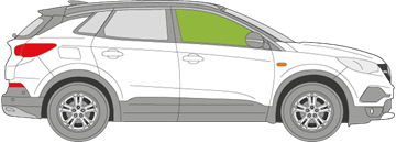Afbeelding van Zijruit rechts Opel Grandland X 