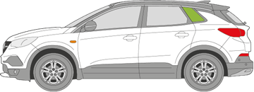 Afbeelding van Zijruit links Opel Grandland X 
