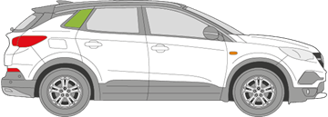 Afbeelding van Zijruit rechts Opel Grandland X 