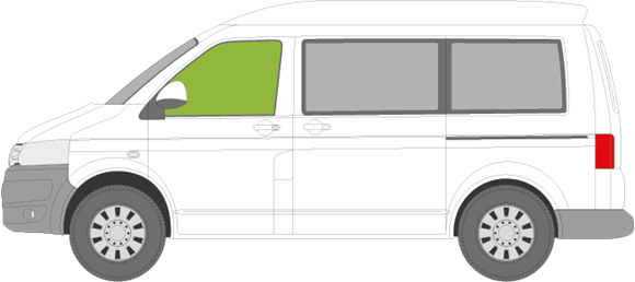 Afbeelding van Zijruit links Volkswagen Transporter Family schuifdeur 
