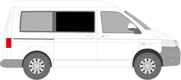 Afbeelding van Zijruit rechts Volkswagen Transporter Family (DONKERE RUIT)