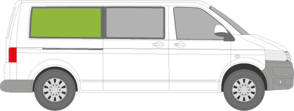Afbeelding van Zijruit rechts Volkswagen Transporter Family (verlengd)