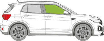 Afbeelding van Zijruit rechts VW T-Cross 