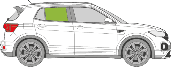 Afbeelding van Zijruit rechts VW T-Cross 