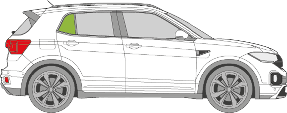 Afbeelding van Zijruit rechts VW T-Cross