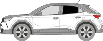 Afbeelding van Zijruit links Opel Mokka (DONKERE RUIT)