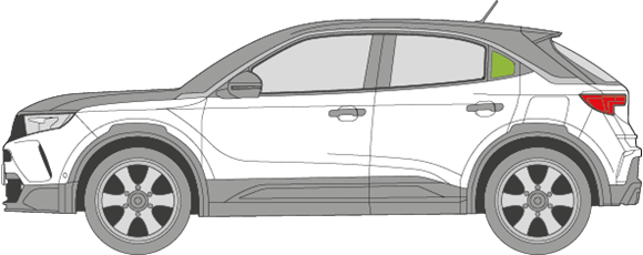 Afbeelding van Zijruit links Opel Mokka 