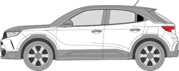 Afbeelding van Zijruit links Opel Mokka (DONKERE RUIT)