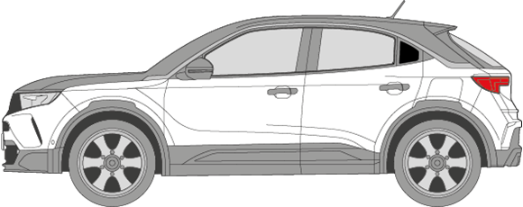 Afbeelding van Zijruit links Opel Mokka (DONKERE RUIT)