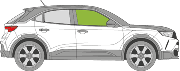 Afbeelding van Zijruit rechts Opel Mokka 