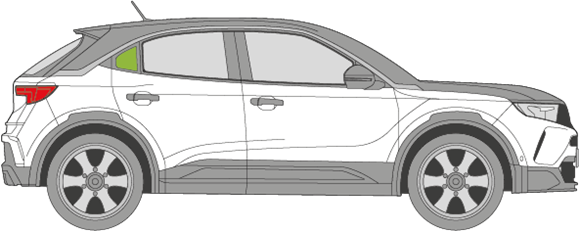 Afbeelding van Zijruit rechts Opel Mokka 