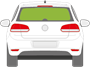 Afbeelding van Achterruit VW Golf 3-deurs DAB radio