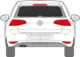 Afbeelding van Achterruit VW Golf 5-deurs DAB radio (DONKERE RUIT)