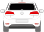 Afbeelding van Achterruit VW Golf 3-deurs DAB radio (DONKERE RUIT)