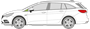 Afbeelding van Zijruit links Opel Astra break (chroom lijst)