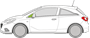 Afbeelding van Zijruit links Opel Corsa 5 deurs