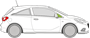 Afbeelding van Zijruit rechts Opel Corsa 5 deurs