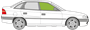 Afbeelding van Zijruit rechts Opel Astra sedan